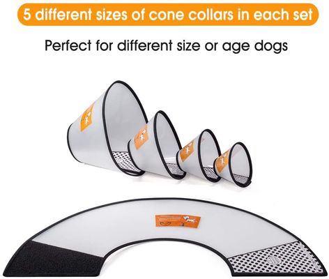 Muti Size Pet Elizabethan Collar Circle Plastic Dog Cone Collar Protective Collar