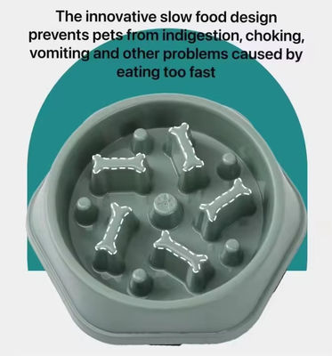 Anti Slip Anti Choke Feeding Bowl Eco Friendly PP Plastic Dog Slow Feeder Bowl