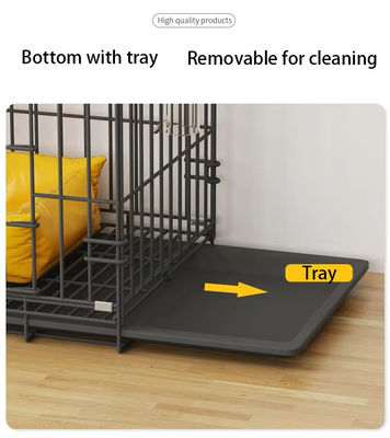 Dog Cat Pet Training Products Bottomless Quadrate Stainless Steel Dog Cages