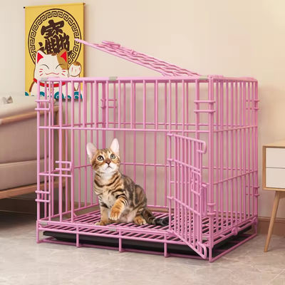 Dog Cat Pet Training Products Bottomless Quadrate Stainless Steel Dog Cages