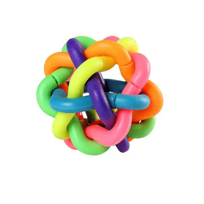 Indestructible Luxury Dog Chewing Squeaky Toy Plastic Dog Rolling Ball Toy With Sound