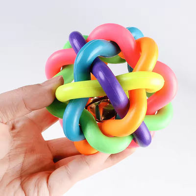Indestructible Luxury Dog Chewing Squeaky Toy Plastic Dog Rolling Ball Toy With Sound