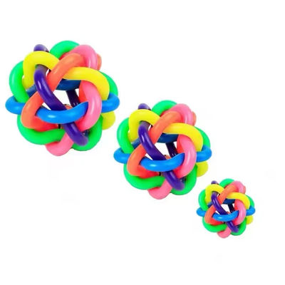 Indestructible Luxury Dog Chewing Squeaky Toy Plastic Dog Rolling Ball Toy With Sound