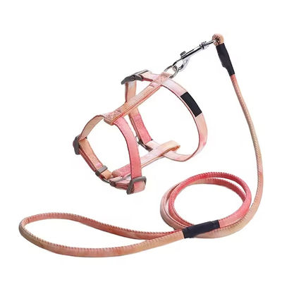 Nylon Dog Collar Harness And Leash Set Adjustable Reflective Harness Pet Mesh Vest