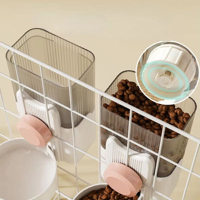 Automatic Pet Cage Hanging Water Dispenser Feeder Double Bowl For Cat And Dog