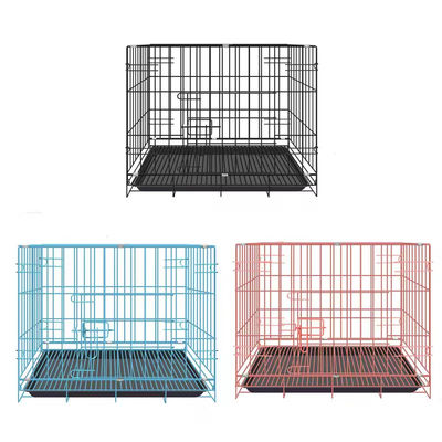 Dog Cat Pet Training Products Bottomless Quadrate Stainless Steel Dog Cages