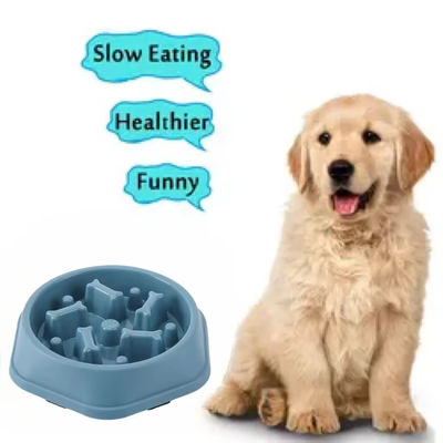 Anti Slip Anti Choke Feeding Bowl Eco Friendly PP Plastic Dog Slow Feeder Bowl