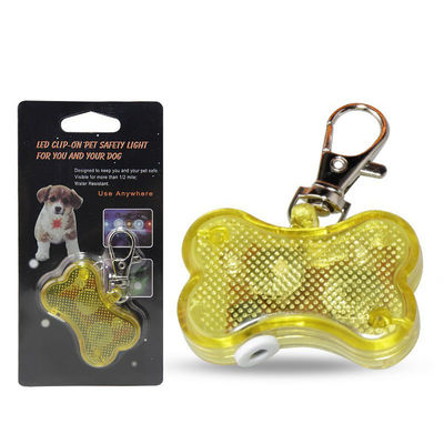 Silicone Luminous Pet Tag Anti Loss Dog Bone Tag LED Flashing Dog Collar Tag