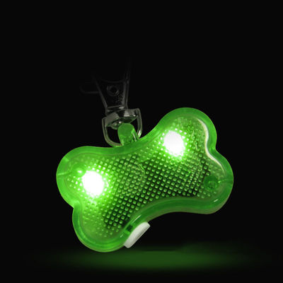 Silicone Luminous Pet Tag Anti Loss Dog Bone Tag LED Flashing Dog Collar Tag
