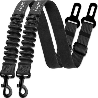 Durable Adjustable Stretchable Dog Car Seat Belt Custom Logo Dog Harness Belt Rope