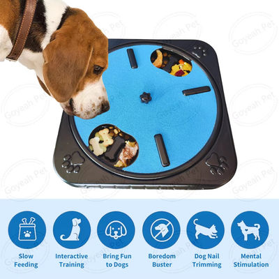 3 In 1 Pet Training Products Dog Nail File Scratch Board Slow Feeding Puzzle Toy