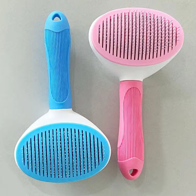 Multi Color Cat Pet Cleaning Tools Self Cleaning Dog Hair Brush Pet Grooming Brush
