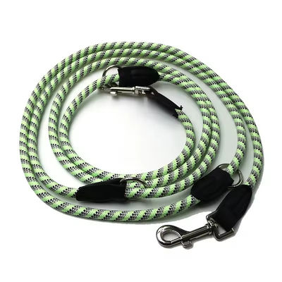 Heavy Duty Nylon Pet Leash Hands Free Reflective Rope Dog Leash With Adjustable Waist Belt