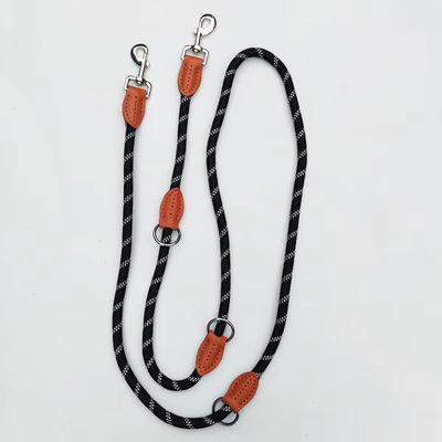 Heavy Duty Nylon Pet Leash Hands Free Reflective Rope Dog Leash With Adjustable Waist Belt