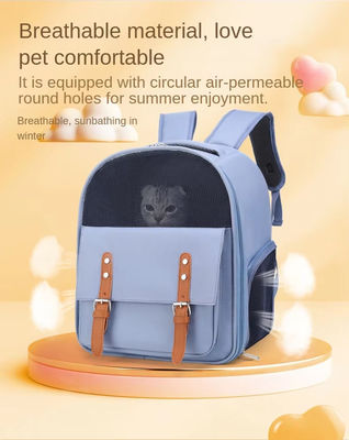 Large Capacity Breathable Pet Backpack  Portable Outdoor Summer Wire Mesh Cat Carrier
