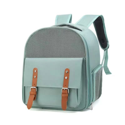 Large Capacity Breathable Pet Backpack  Portable Outdoor Summer Wire Mesh Cat Carrier