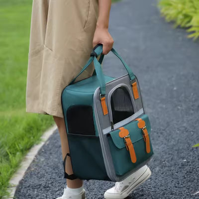 Transparent Oxford Pet Carrier Bag Breathable Travel Pet Cat Dog Carrier Bag Backpack