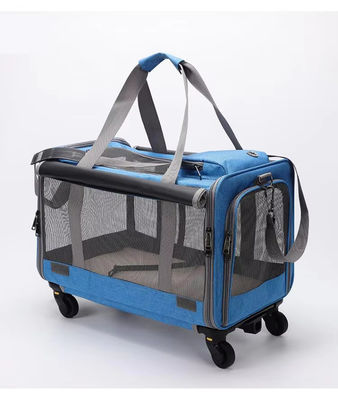 Breathable Airline Approved Pet Carrier Bag Portable Folding Travel Pet Trolley Carrier