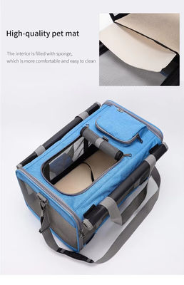Breathable Airline Approved Pet Carrier Bag Portable Folding Travel Pet Trolley Carrier