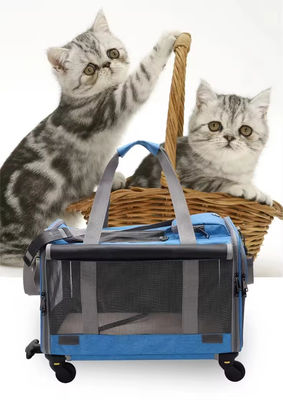 Breathable Airline Approved Pet Carrier Bag Portable Folding Travel Pet Trolley Carrier