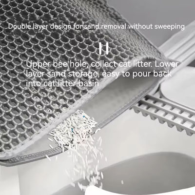 Double Layer Waterproof Cat Litter Trapping Mat Non Slip Washable Cat Litter Box Mat