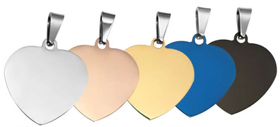 Blank Stainless Steel Dog Tags Engraved Dog Collar ID Tag Pendant Customized