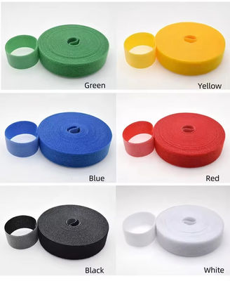 Double Side Self Locking Nylon Hook Loop Band Colorful Back To Back Cable Tie
