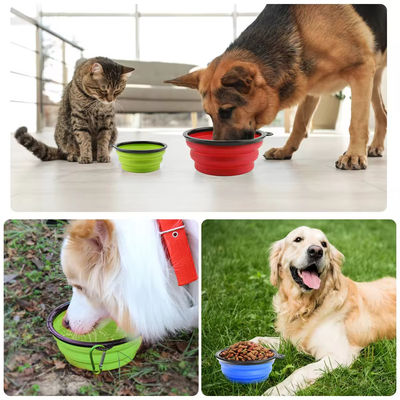 450ml Collapsible Pet Bowls Silicone Dog Bowl Folding Puppy Food And Water Bowls