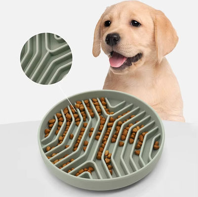 Silicone Slow Pet Food Bowl Non Slip Non Displacement Dog Slow Eating Bowl