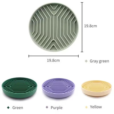 Silicone Slow Pet Food Bowl Non Slip Non Displacement Dog Slow Eating Bowl