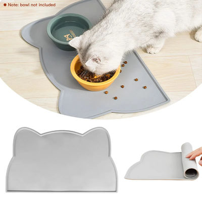 Waterproof Silicone Pet Feeding Mat Floor Non Skid Pet Feeding Placemat For Cat Dog