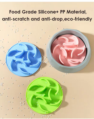 Foldable Silicone Pet Food And Water Bowl Collapsible Travel Slow Feeder Dog Bowl