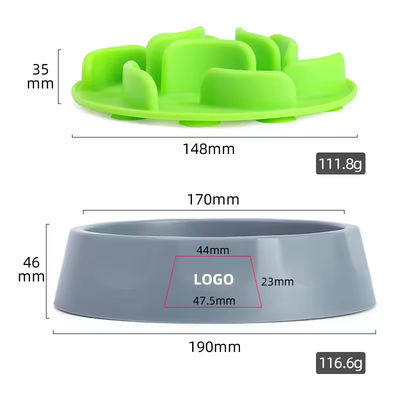 Foldable Silicone Pet Food And Water Bowl Collapsible Travel Slow Feeder Dog Bowl