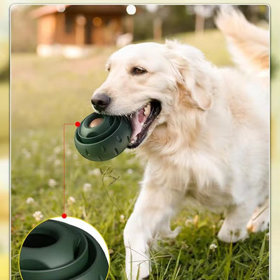 Refillable Natural Rubber Slow Feeder Dog Ball Easy Clean Silicone Dog Food Ball Toy