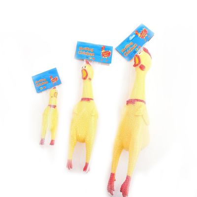 Rubber Screaming Chicken Squeaky Dog Toy Vinyl Funny Bite Training Toys For Dogs