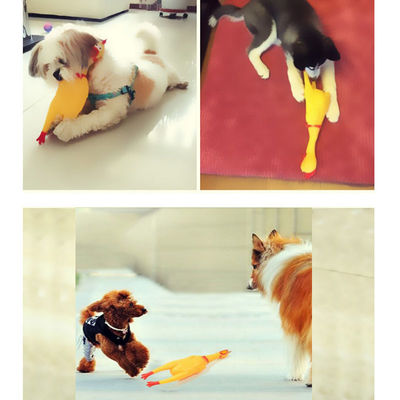 Rubber Screaming Chicken Squeaky Dog Toy Vinyl Funny Bite Training Toys For Dogs