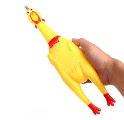 Rubber Screaming Chicken Squeaky Dog Toy Vinyl Funny Bite Training Toys For Dogs