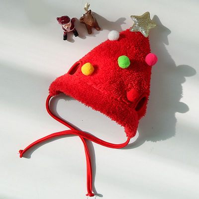 Christmas Dog Hat Cute Pet Accessories Tree Hat Slip Towel Bib For Teddy Fadou