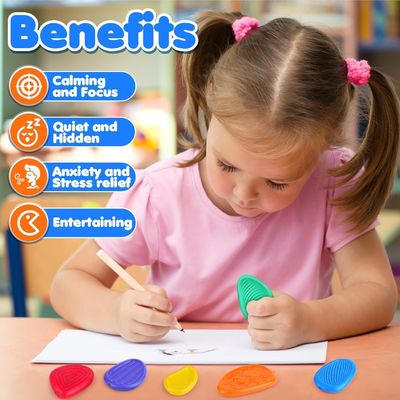 Food Grade Silicone Fidget Sensory Toy Stones Baby Sensory Teether Toy