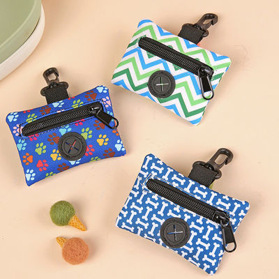 Colorful Polyester Pet Accessories Portable Outdoor Cat Dog Poop Bag Container