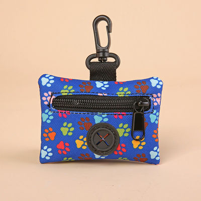 Colorful Polyester Pet Accessories Portable Outdoor Cat Dog Poop Bag Container