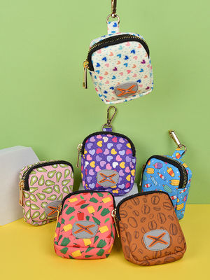 Colorful Polyester Pet Accessories Portable Outdoor Cat Dog Poop Bag Container