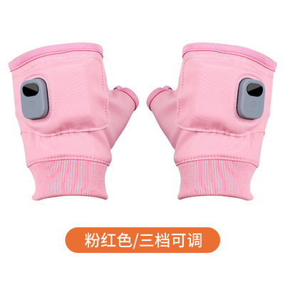 Washable Waterproof Heated Gloves Hand Warmer USB Rechargeable Half Finger Touch Screen Gloves