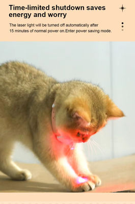 Automatic Rechargeable Laser Cat USB Collar Silicone ABS Teaser Laser Collar interactive pet kitten toy