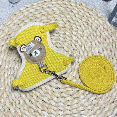 Adjustable Vest Multiple Colors Cat Walking Harness Cat Dog Leash Small Bear Chest Strap for small pets