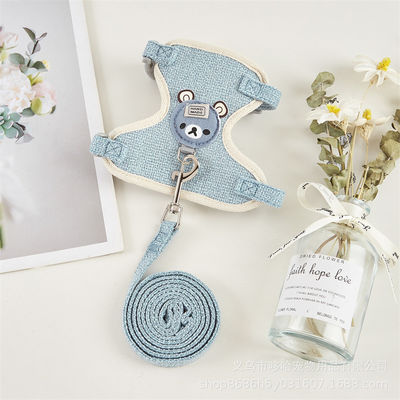 Adjustable Vest Multiple Colors Cat Walking Harness Cat Dog Leash Small Bear Chest Strap for small pets