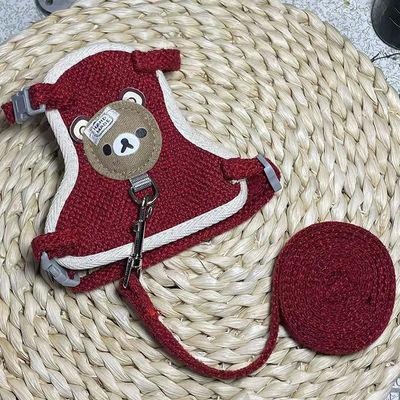 Adjustable Vest Multiple Colors Cat Walking Harness Cat Dog Leash Small Bear Chest Strap for small pets