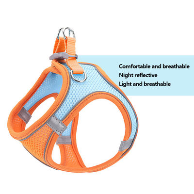 Breathable Mesh Vest Pet Leash Reflective Chest Harness dog cat collar Walking Pet Leash With Reflective Strips