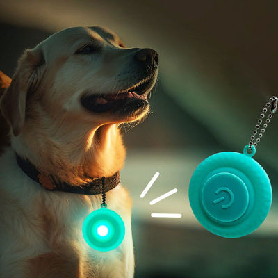LED Dog Collar Tag Glowing Pet Collar Light for Nighttime Walking Pet Tracker Light Up Clip-on Dog Pendant Safety LED Dog Collar