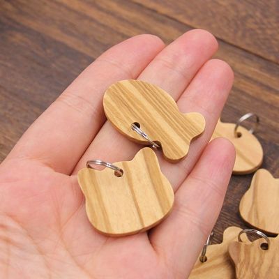 Wooden Puppy Name Tag For Pet Collar Laser Engrave Dog Cat Tag Blank Wood Charms